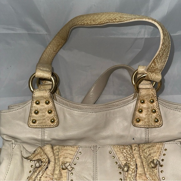 Chi Designed by Falchi Vintage Snakeskin Accent Shoulder Bag - Picture 4 of 8